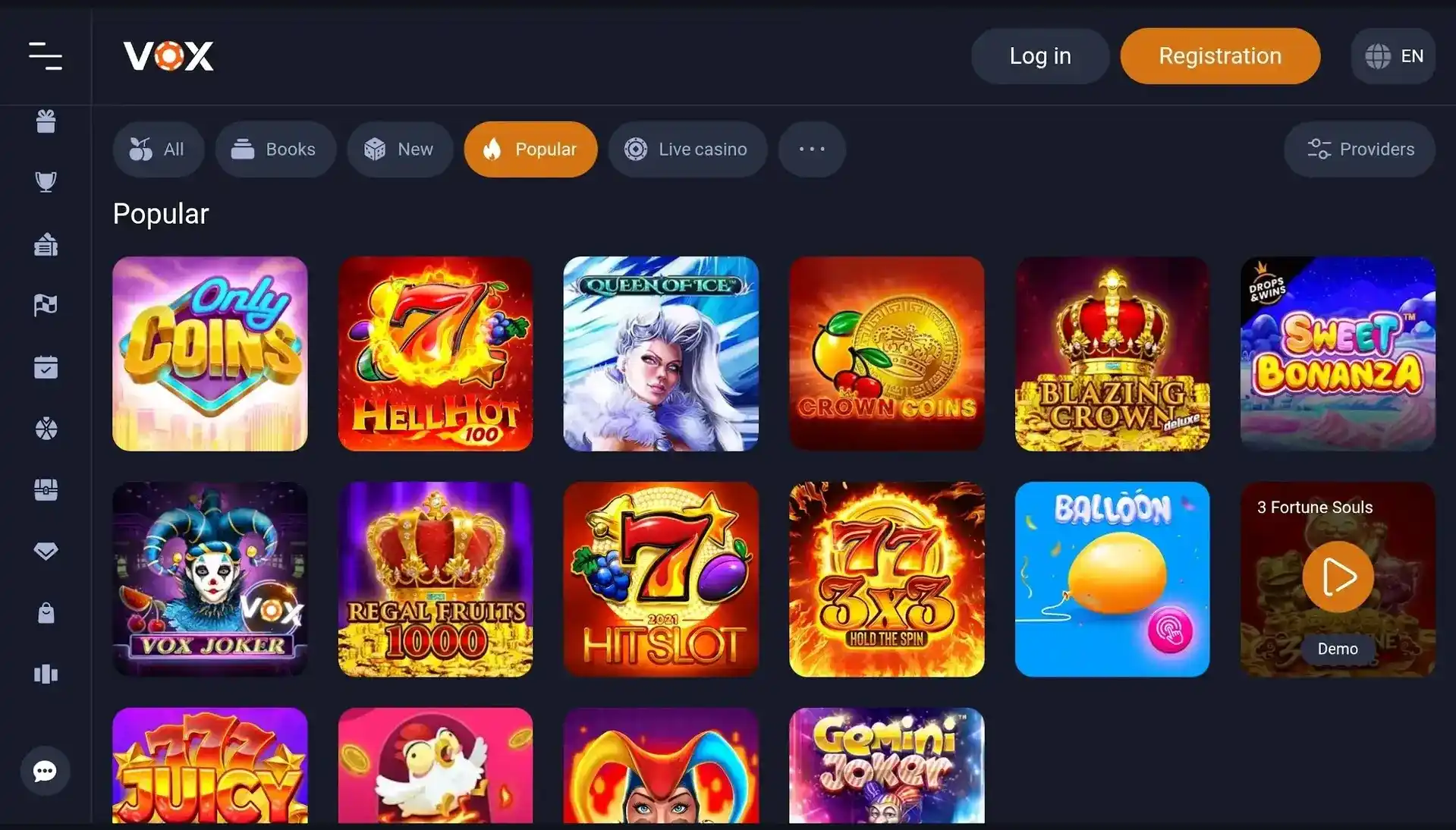 Vox Kasino casino review section 3